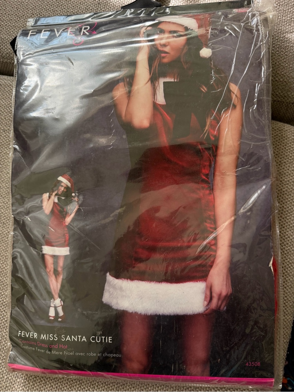Fever Red and White Santa Mini Dress with Hat
